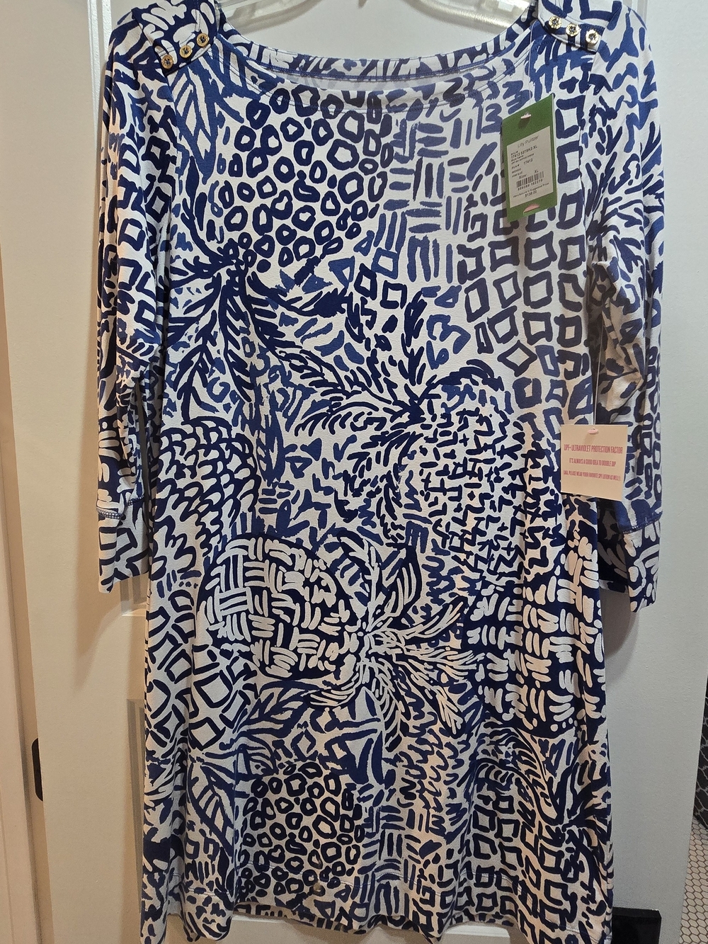 Lilly Pulitzer Long Sleeve Boat Neck Dress Size XL